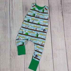 Custom Made ADJUSTABLE Grow-With-Me Infant/Toddler Romper 6m-4+y Game Bros